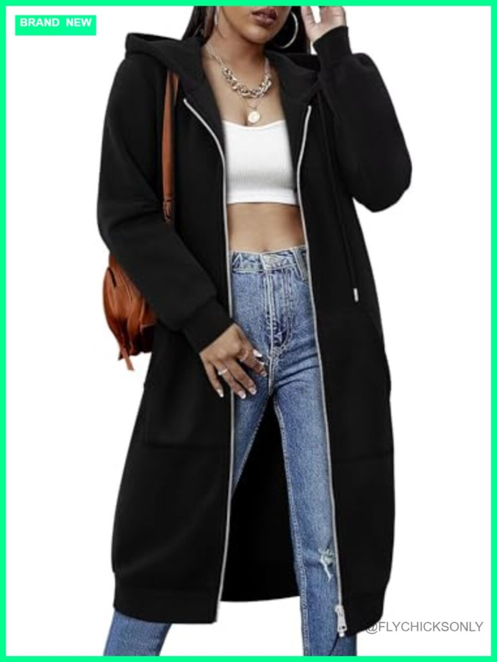 Women's Oversized Zip Up Fleece Hoodie Long Sleeve Sweatshirt Jacket with